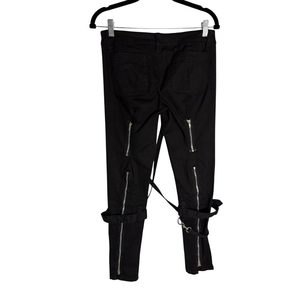 Tripp NYC Black Skinny Buckle Strap Zip Detail Pants - Picture 11 of 16